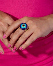 Load image into Gallery viewer, Evolve Stone Inlay Cocktail Ring - Blue
