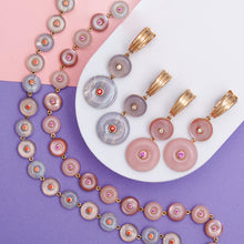 Load image into Gallery viewer, Evolve Stone Inlay Chandelier Earring - Pink
