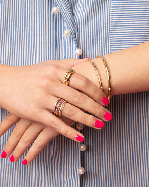 Crew Knife Edge Stacking Ring - Blue Sapphire