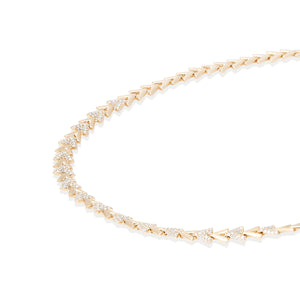 Spark Chevron Link Necklace - Diamond