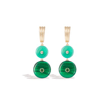 Load image into Gallery viewer, Evolve Stone Inlay Chandelier Earring - Green
