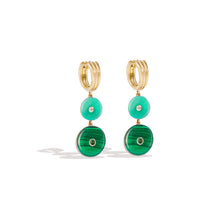 Load image into Gallery viewer, Evolve Stone Inlay Chandelier Earring - Green
