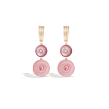 Load image into Gallery viewer, Evolve Stone Inlay Chandelier Earring - Pink
