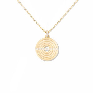 Edge Disk Pendant Necklace