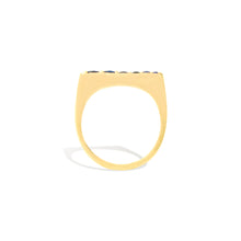 Load image into Gallery viewer, Edge Tapered Stacking Ring - Blue Sapphire
