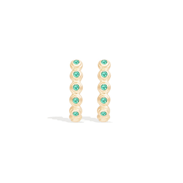 Evolve Oval Hoop Earring - Emerald