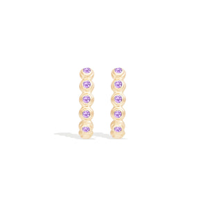 Evolve Oval Hoop Earring - Amethyst