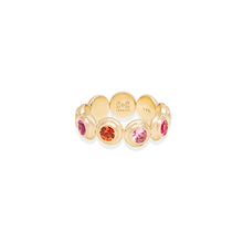 Load image into Gallery viewer, Evolve Stacking Ring - Extra Large (Pink &amp; Orange Sapphire)
