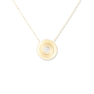 Evolve Large Disk Pendant Necklace - Diamond