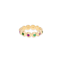 Load image into Gallery viewer, Evolve Stacking Ring - Large (Rhodolite Garnet, Amethyst &amp; Tsavorite)
