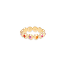 Load image into Gallery viewer, Evolve Stacking Ring - Large (Pink &amp; Orange Sapphire)
