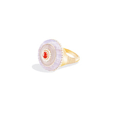 Load image into Gallery viewer, Evolve Stone Inlay Cocktail Ring - Purple/Orange
