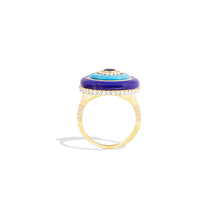 Load image into Gallery viewer, Evolve Stone Inlay Cocktail Ring - Blue
