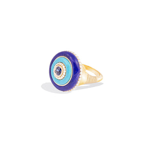 Evolve Stone Inlay Cocktail Ring - Blue