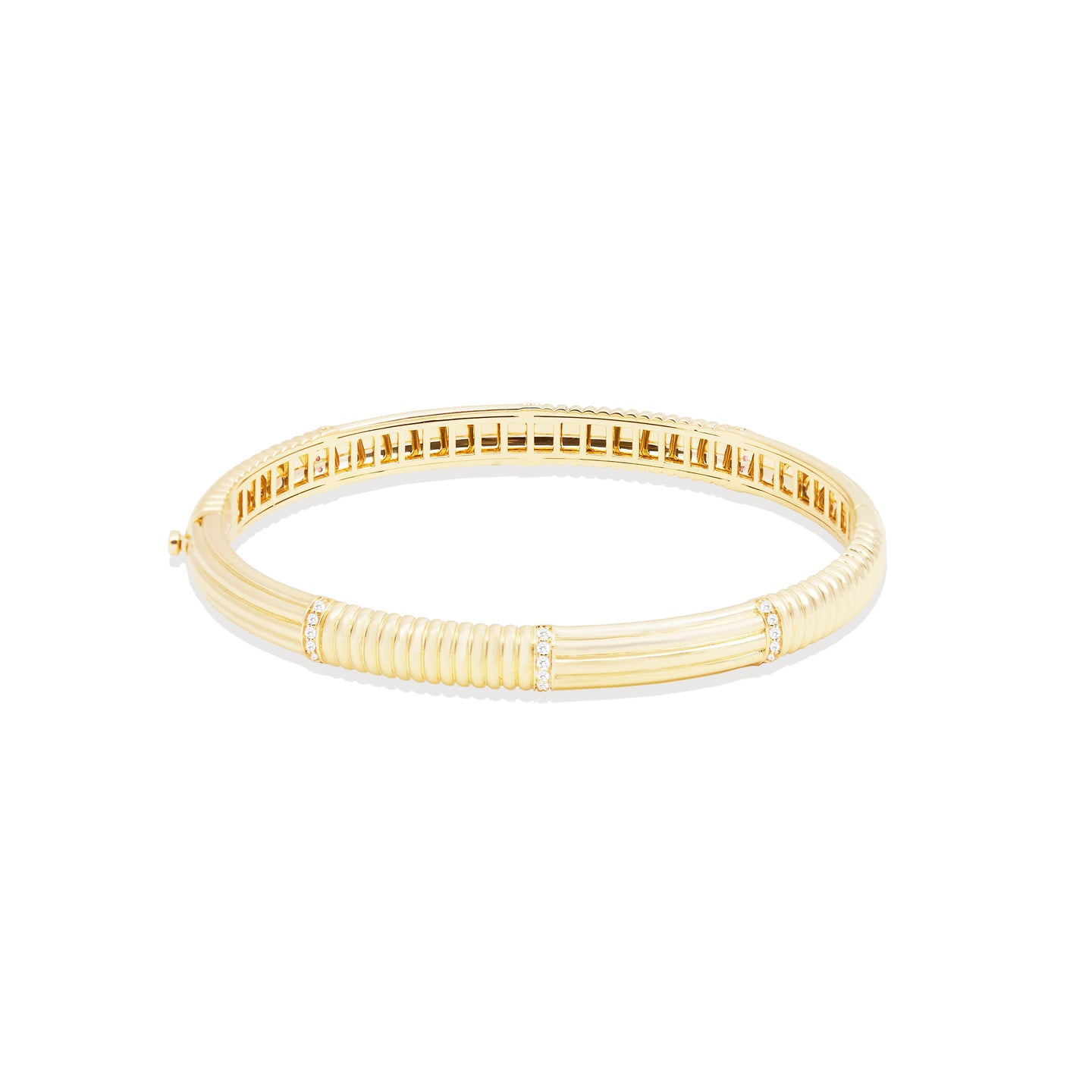 Found Ribbed Bangle Bracelet - Diamond