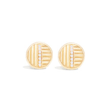 Load image into Gallery viewer, Found Ribbed Stud Earring - Diamond
