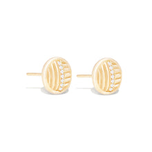 Load image into Gallery viewer, Found Ribbed Stud Earring - Diamond
