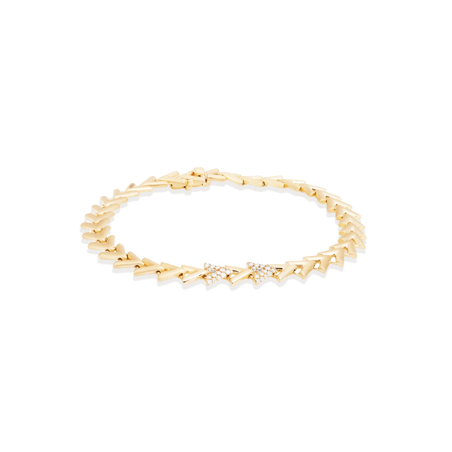 Spark Chevron Link Bracelet - Diamond