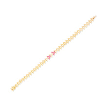 Load image into Gallery viewer, Spark Chevron Link Bracelet - Pink Sapphire
