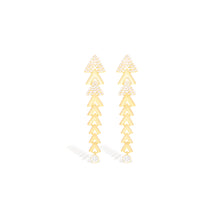 Load image into Gallery viewer, Spark Chevron Link Chandelier Earring - Diamond
