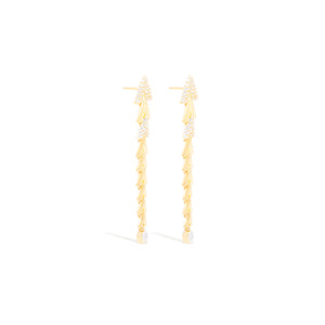 Spark Chevron Link Chandelier Earring - Diamond