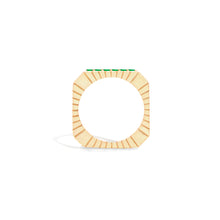 Load image into Gallery viewer, Spark Etched Stacking Band Ring - Emerald
