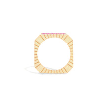 Load image into Gallery viewer, Spark Etched Stacking Band Ring - Pink Sapphire
