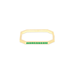 Spark Octagon Bangle Bracelet - Emerald