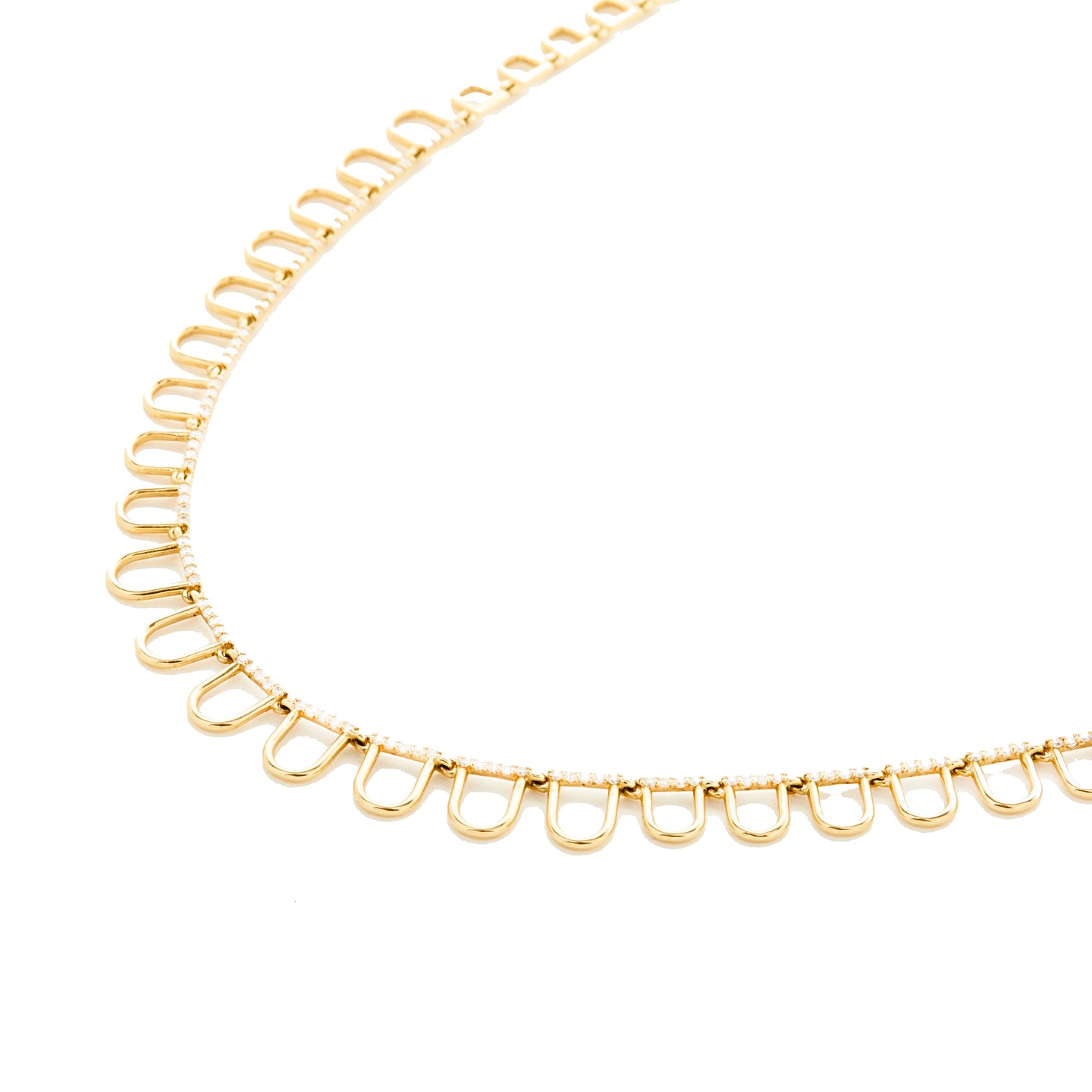 Edge Link Collar Necklace