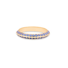 Load image into Gallery viewer, The Crew Knife Edge Stacking Ring - Blue Sapphire
