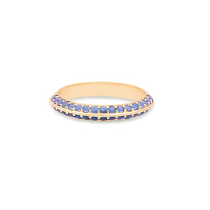 The Crew Knife Edge Stacking Ring - Blue Sapphire