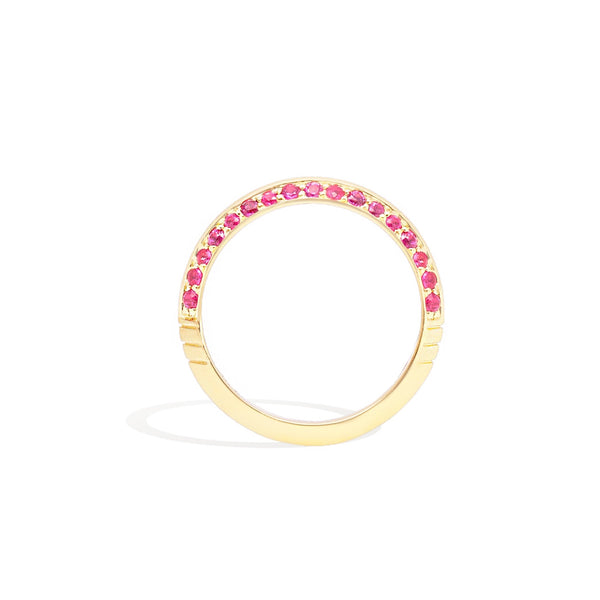 Crew Knife Edge Stacking Ring - Pink Sapphire